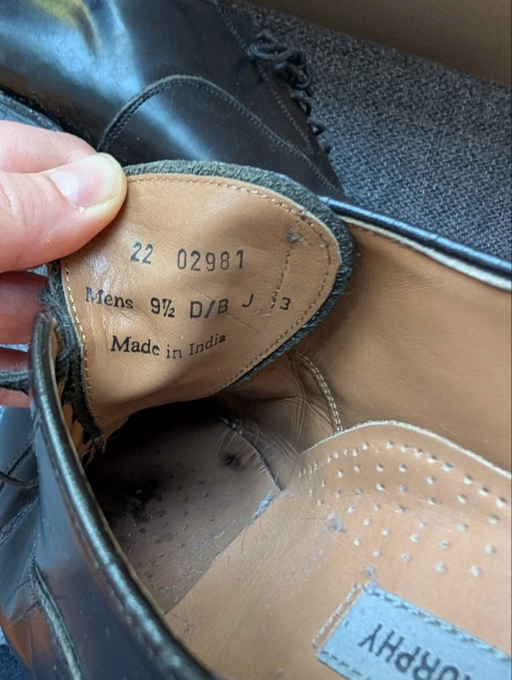 Johnston and Murphy Cap Toe Leather Dress Shoes Size 9.5
